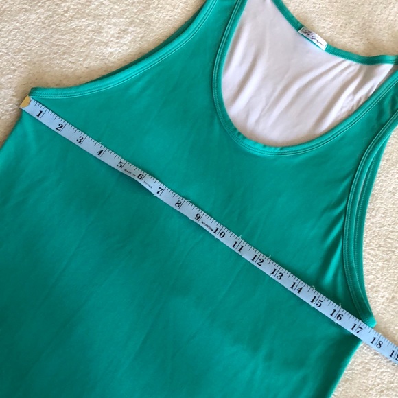 Green and White colour block tank - Picture 5 of 9